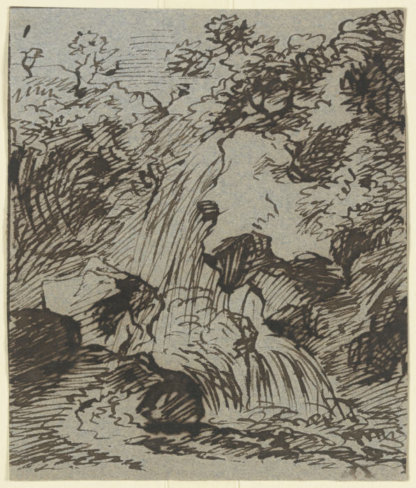A waterfall a Franz Innocenz Josef Kobell