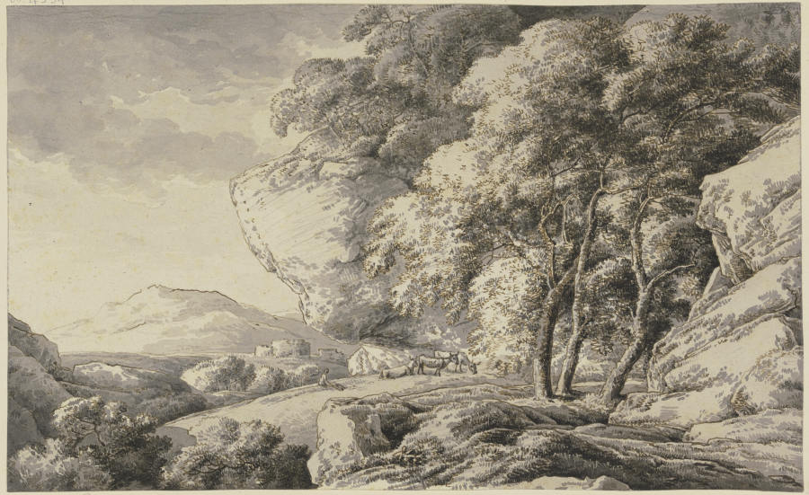 Klassische Landschaft mit Staffage a Franz Innocenz Josef Kobell