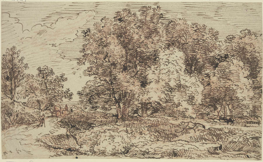 Landschaft mit hohen Bäumen a Franz Innocenz Josef Kobell