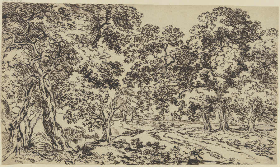 Path underneath trees a Franz Innocenz Josef Kobell