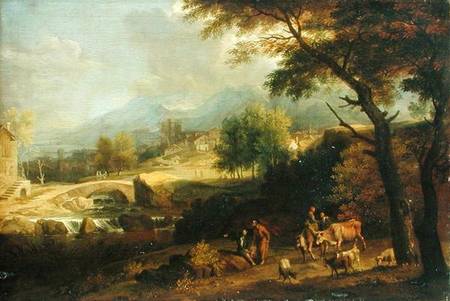 Shepherds in a Landscape a Franz-Joachim Beich