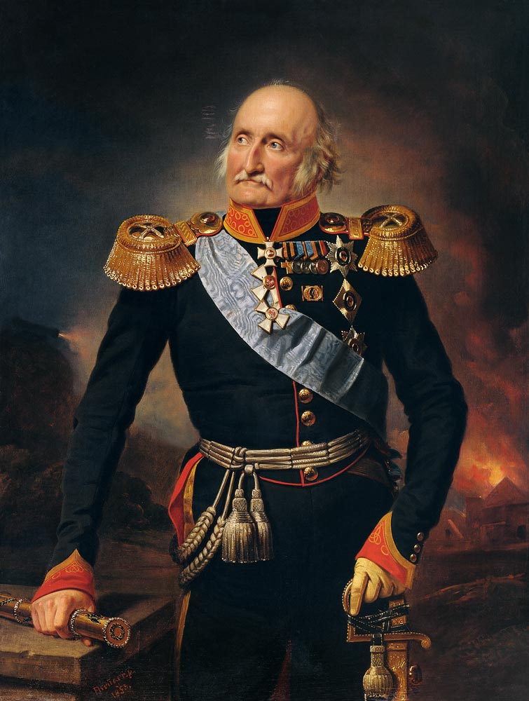 Portrait of Field Marshal Count Ludwig Adolf Peter of Sayn-Wittgenstein-Ludwigsburg (1769-1843) a Franz Krüger