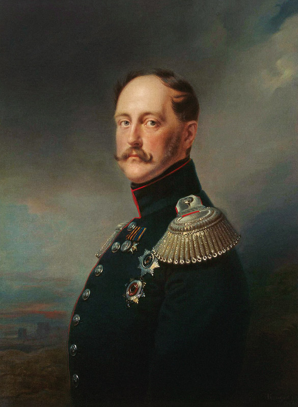 Portrait of Emperor Nicholas I  (1796-1855) a Franz Krüger