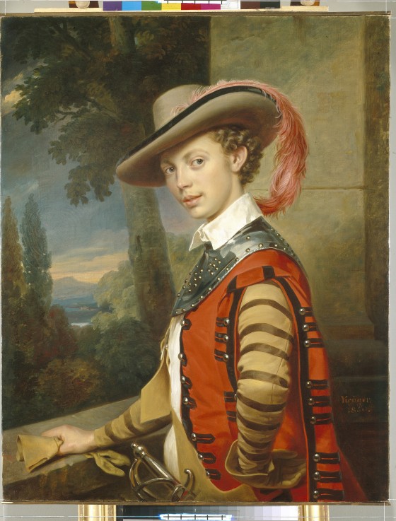 Portrait of Prince Nikolai Saltykov in Fancy Dress a Franz Krüger