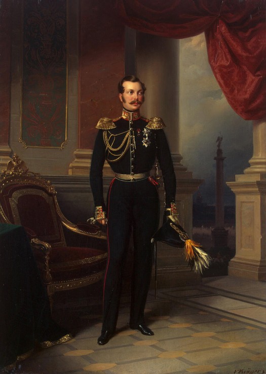 Portrait of the Crown prince Alexander Nikolayevich (1818-1881) a Franz Krüger