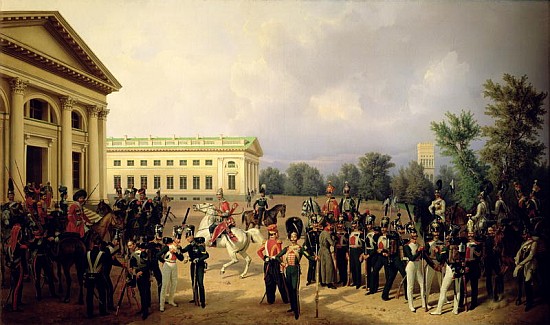 The Russian Guard in Tsarskoye Selo in 1832 a Franz Kruger
