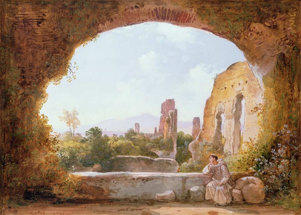 The Grotto of Egeria a Franz Ludwig Catel