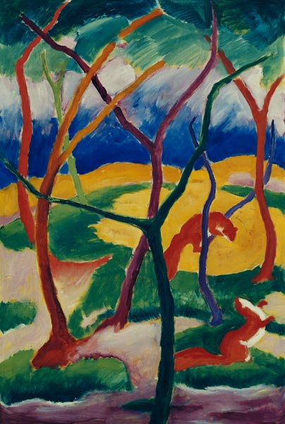 Weasels Playing a Franz Marc