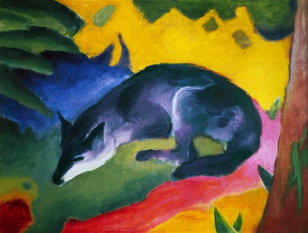 Volpe blu-nera. a Franz Marc