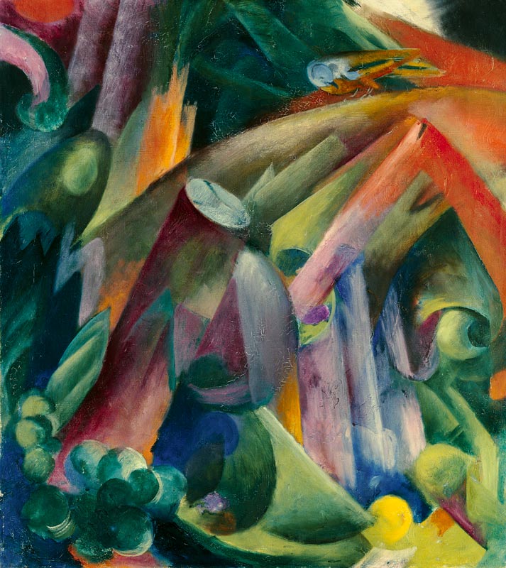 Woods inside with bird a Franz Marc