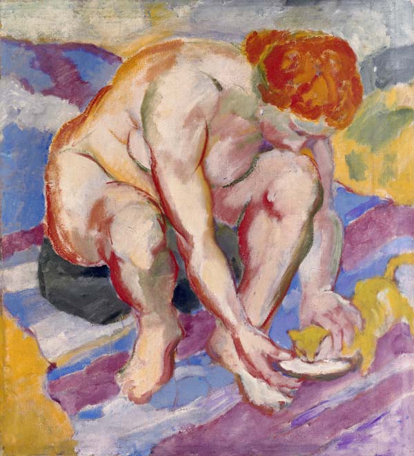 Nude with cat a Franz Marc