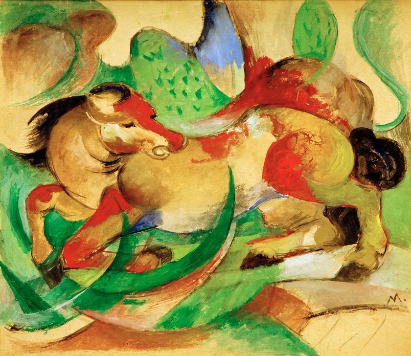 Jumping horse a Franz Marc