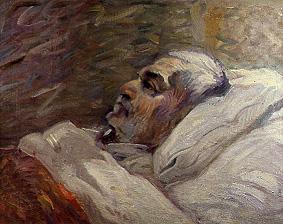 The father of the artist on the sickbed (II.) a Franz Marc