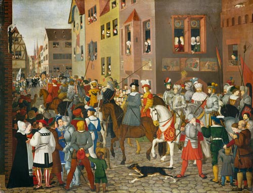 Emperor Rudolf von Habsburg makes his entrance in Basel a Franz Pforr