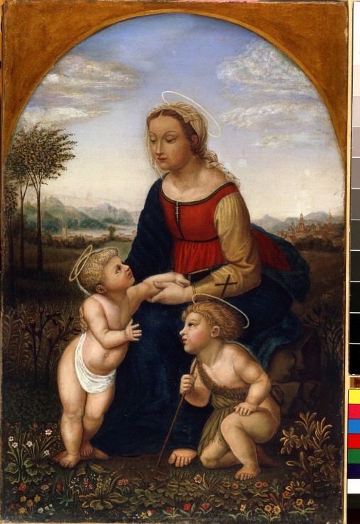 Virgin and child with John the Baptist as a Boy a Franz Pforr