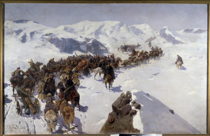 Count Argutinsky crossing the Caucasian range a Franz Roubaud