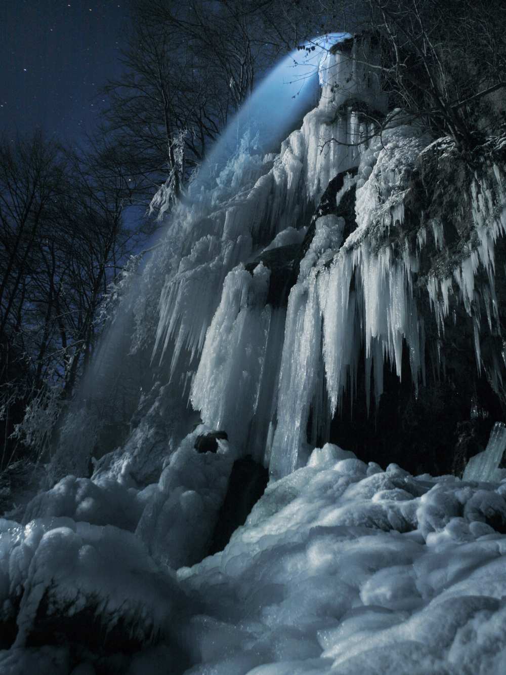 Eisfall im Mondlicht a Franz Schumacher