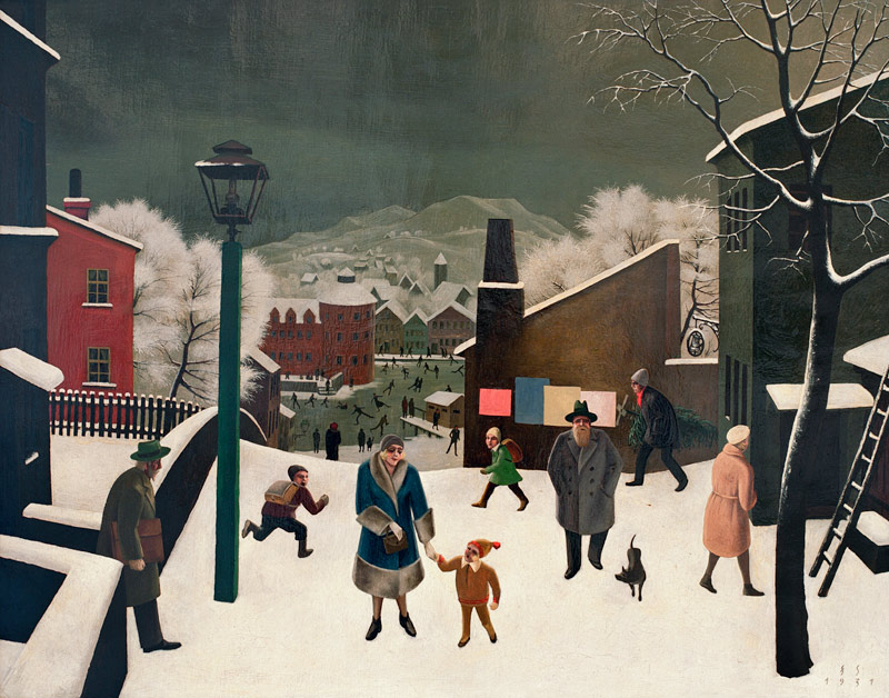 Winter in Town a Franz Sedlacek