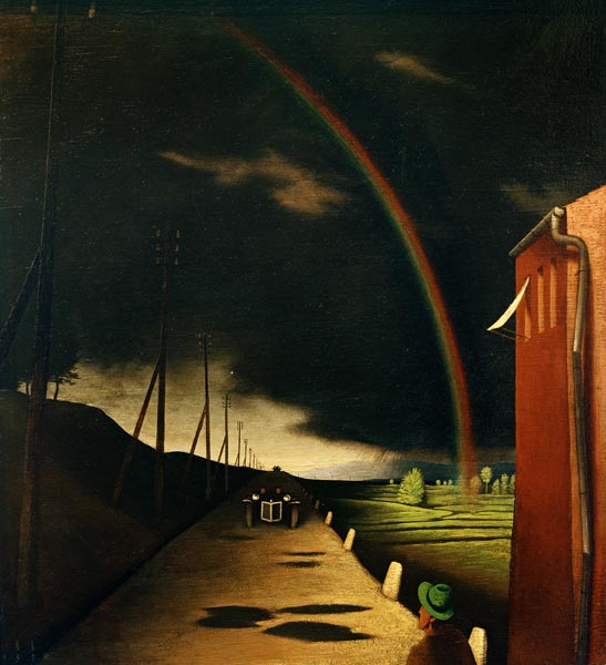 Landschaft mit Regenbogen a Franz Sedlacek