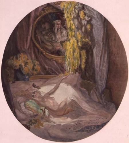 Woman on a Bed a Franz von Bayros