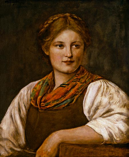 A Bavarian Peasant Girl a Franz von Defregger