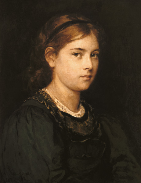 Girl portrait. a Franz von Defregger