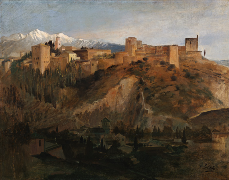 The Alhambra in Granada. a Franz von Lenbach