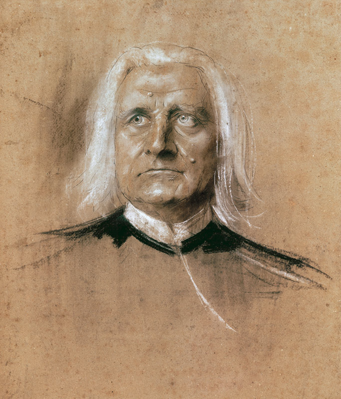 Portrait of Franz Liszt (1811-1886) a Franz von Lenbach