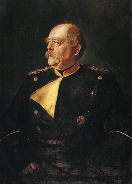 Portrait of Chancellor Otto von Bismarck (1815-1898) in Uniform a Franz von Lenbach