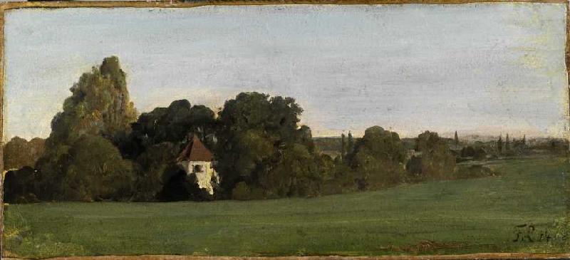 Landschaft mit Kapelle a Franz von Lenbach