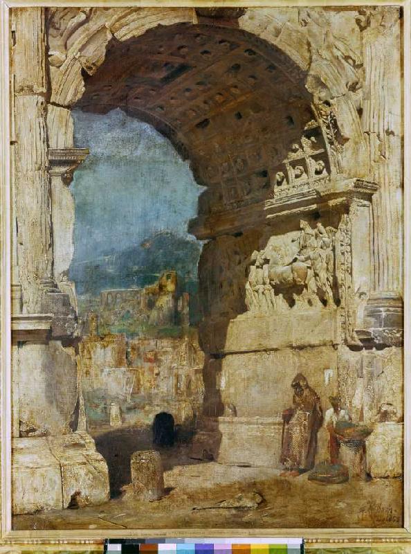 The Titusbogen in Rome. a Franz von Lenbach
