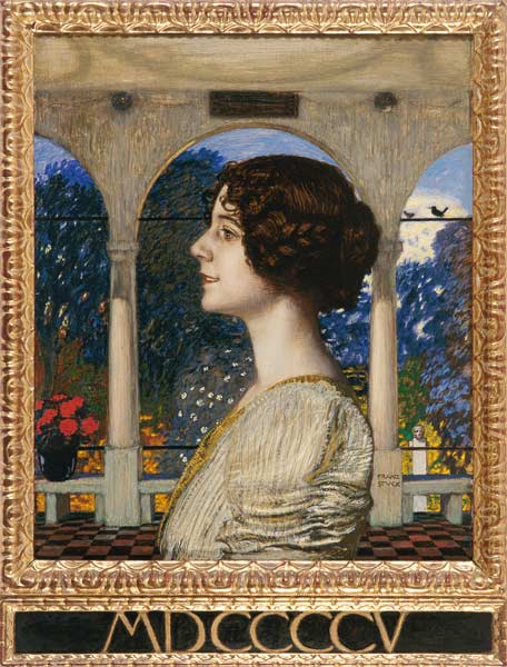 Weibliches Portrait, in der Säulenhalle a Franz von Stuck