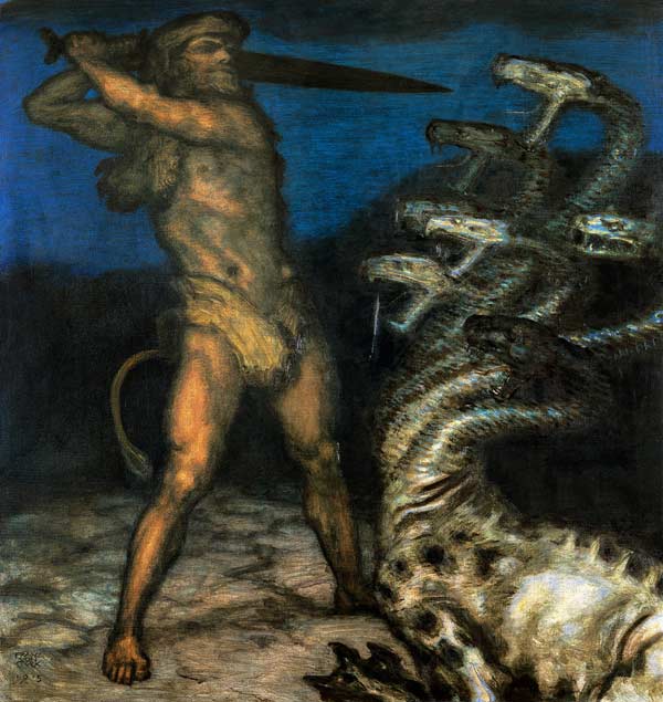 Hercules and the Hydra. a Franz von Stuck
