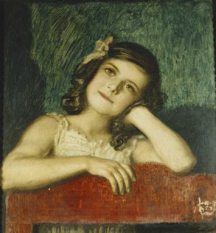 Mary, die Tochter des Künstlers. a Franz von Stuck