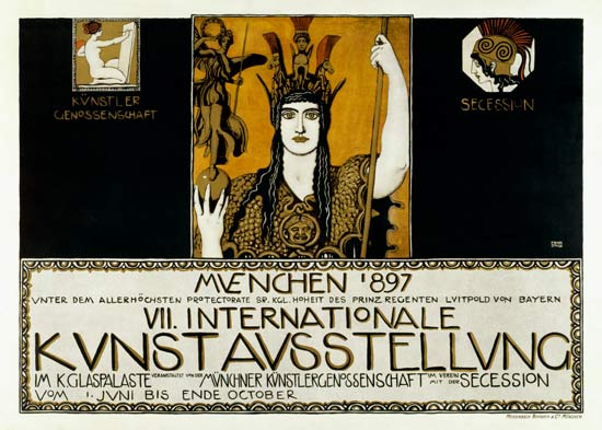 Original poster f the VII.Internationale art exhibition a Franz von Stuck