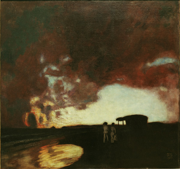 Stuck / Sunset at the sea / 1900 a Franz von Stuck