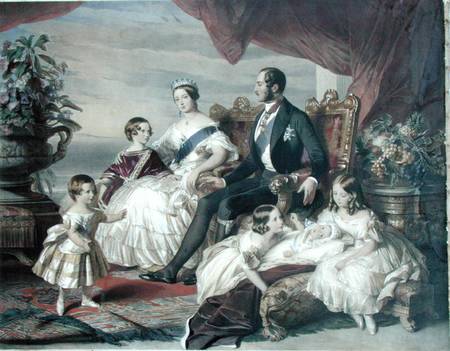 Queen Victoria (1819-1901) and Prince Albert (1819-61) with Five of the Their Children a Franz Xaver Winterhalter