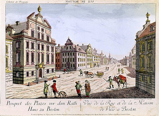 View of the Town Hall, Boston a Franz Xavier Habermann