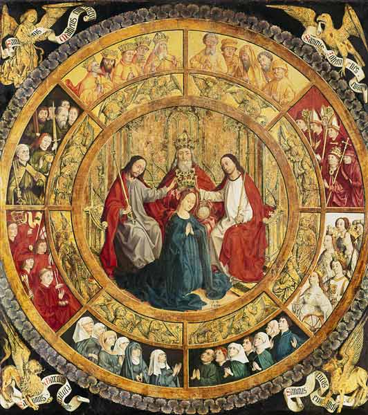 Coronation of Mary by the Holy Trinity a französisch Handschrift