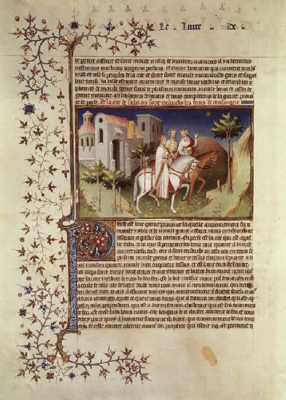 Procession of the saints three kings end book of the miracles a französisch Handschrift