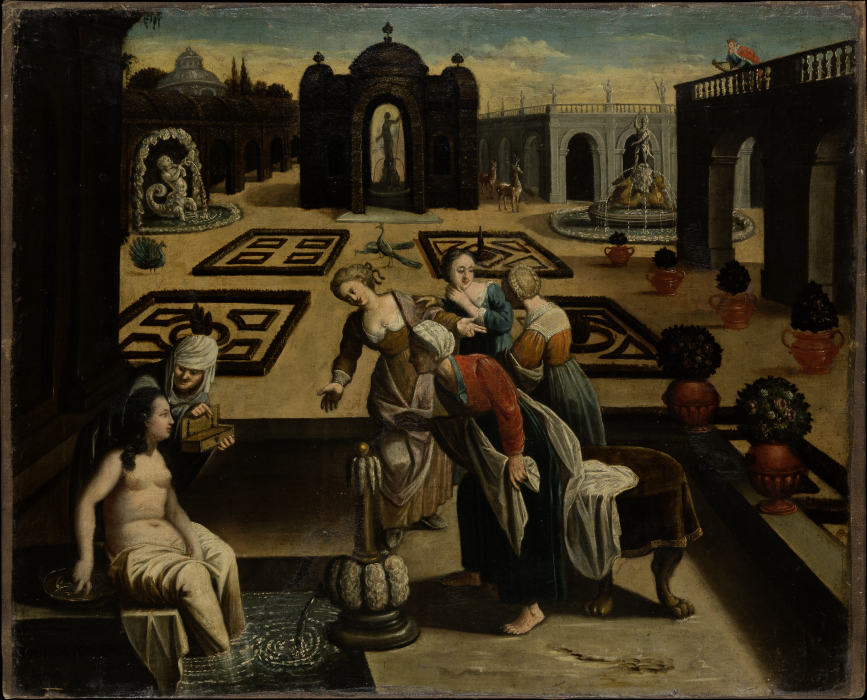 David and Bathsheba a Französischer Meister des 17. Jahrhunderts