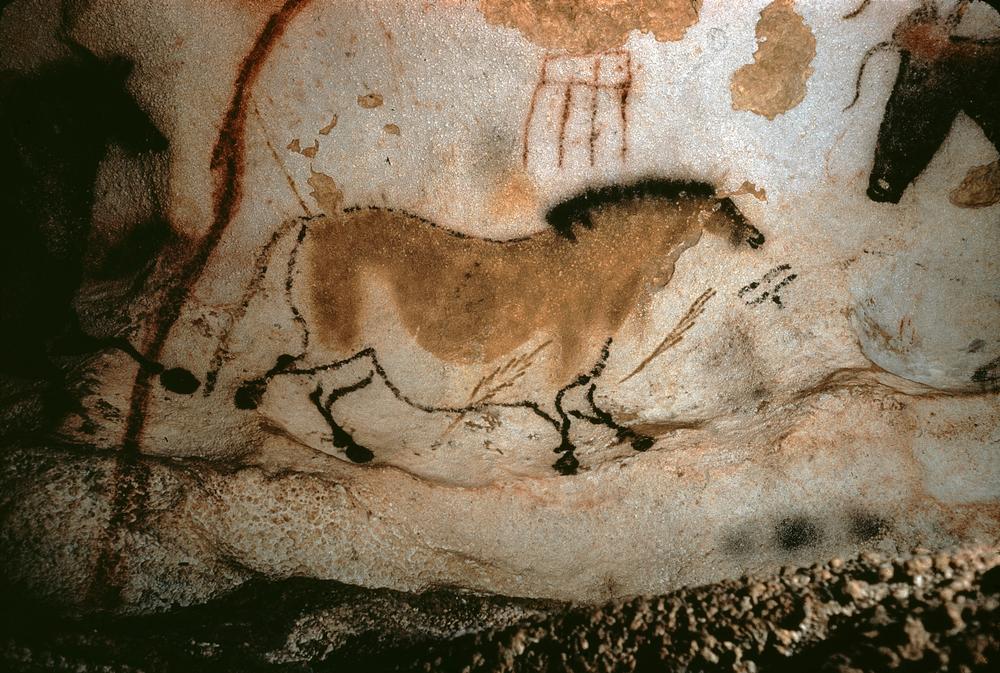Höhlenmalerei: Pferd. a Französische Scuola19.Jh.