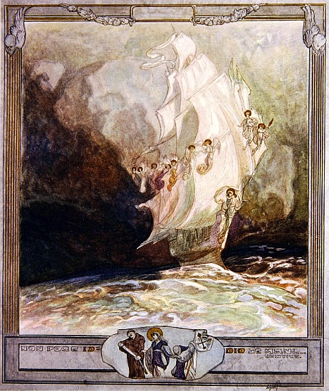 Illustration from Dante''s ''Divine Comedy'', Paradise, Canto XXVII a Franz von (Choisy Le Conin) Bayros