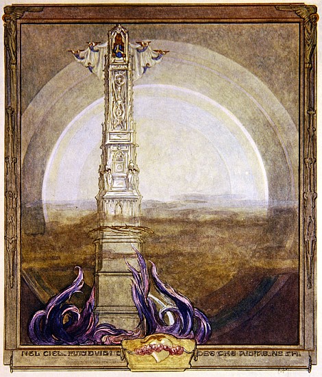 Illustration from Dante''s ''Divine Comedy'', Paradise, Canto I a Franz von (Choisy Le Conin) Bayros