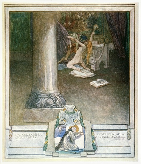 Illustration from Dante''s ''Divine Comedy'', Inferno, XVIII: 55 a Franz von (Choisy Le Conin) Bayros