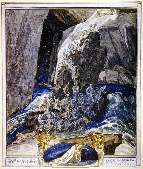 Illustration from Dante''s ''Divine Comedy'', Inferno, Canto XXIII a Franz von (Choisy Le Conin) Bayros