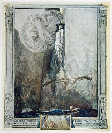 Illustration from Dante''s ''Divine Comedy'', Inferno, Canto IX. 28 a Franz von (Choisy Le Conin) Bayros