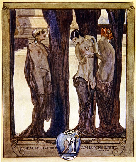 Illustration from Dante''s ''Divine Comedy'', Purgatory, Canto XXIII. 102 a Franz von (Choisy Le Conin) Bayros
