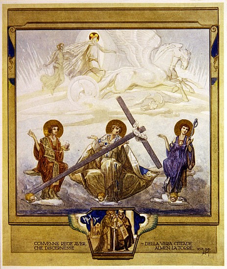 Illustration from Dante''s ''Divine Comedy'', Purgatory, Canto XVI: 95 a Franz von (Choisy Le Conin) Bayros
