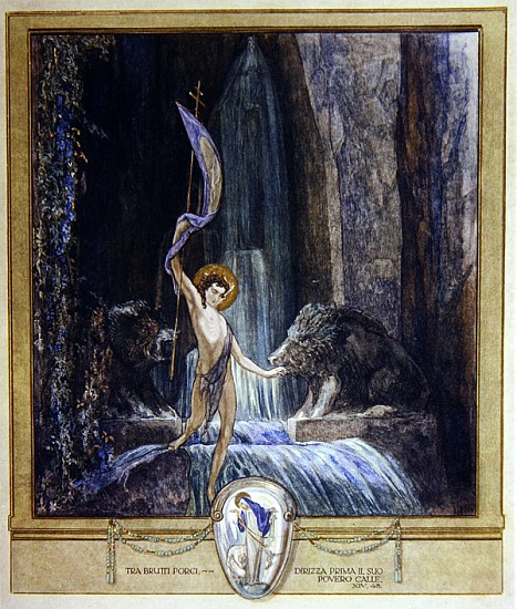 Illustration from Dante''s ''Divine Comedy'', Purgatory, Canto XIV: 45 a Franz von (Choisy Le Conin) Bayros